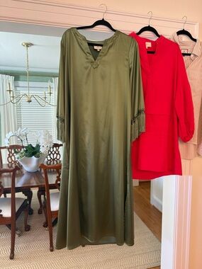 Tuckernuck Satin Fringe Maxi